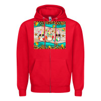 Red summer gnomes Zipper Hoodie - Artiststas
