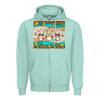 Seafoam summer gnomes Zipper Hoodie - Artiststas