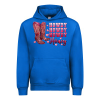 Cobalt howdy howdy howdy honey with cowgirl boots Urban Hoodie - RanaPortraitStore