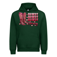 Forest Green howdy howdy howdy honey with cowgirl boots Urban Hoodie - RanaPortraitStore