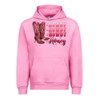 Fuchsia Pink howdy howdy howdy honey with cowgirl boots Urban Hoodie - RanaPortraitStore