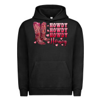 Pigment Black howdy howdy howdy honey with cowgirl boots Urban Hoodie - RanaPortraitStore