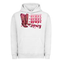 Pigment Lunar Rock howdy howdy howdy honey with cowgirl boots Urban Hoodie - RanaPortraitStore