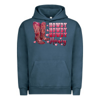 Pigment Midnight Navy howdy howdy howdy honey with cowgirl boots Urban Hoodie - RanaPortraitStore