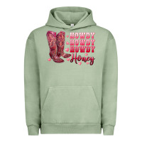 Pigment Oil Green howdy howdy howdy honey with cowgirl boots Urban Hoodie - RanaPortraitStore