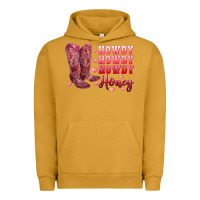 Pigment Peanut Butter howdy howdy howdy honey with cowgirl boots Urban Hoodie - RanaPortraitStore