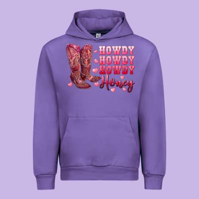 Howdy Howdy Howdy Honey With Cowgirl Boots Urban Hoodie Designed By Ranaportraitstore
