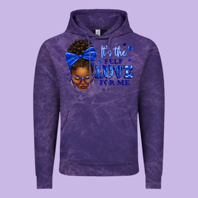 Sorority Colors It's The Self Love For Me Afro Wom Vintage Hoodie Designed By Texasbilliewilder