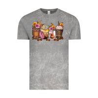 Cloud Rock leopard rose glitter flowers coffee cups Vintage Tee - Zillion Design Studio