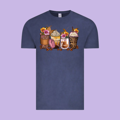 Leopard Rose Glitter Flowers Coffee Cups Vintage Tee Designed By Zillion Design Studio