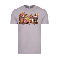 Vintage Zinc leopard rose glitter flowers coffee cups Vintage Tee - Zillion Design Studio