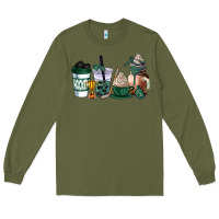 Army Green hunter green hockey coffee cups Long Sleeve Tee - AdoDesignShop