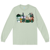 Matcha hunter green hockey coffee cups Long Sleeve Tee - AdoDesignShop
