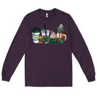 Plum hunter green hockey coffee cups Long Sleeve Tee - AdoDesignShop