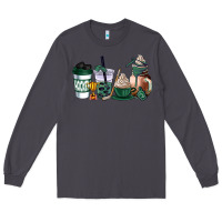 Smoke hunter green hockey coffee cups Long Sleeve Tee - AdoDesignShop