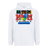 White autism mom like a normal mom Heavyweight Hoodie - MaliasSmallBusiness