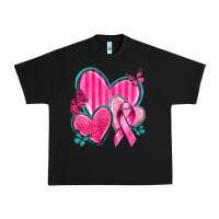 Black Breast Cancer Hearts Urban Heavy Tee - texasbilliewilder