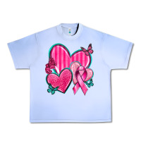 Grape Ice Breast Cancer Hearts Urban Heavy Tee - texasbilliewilder
