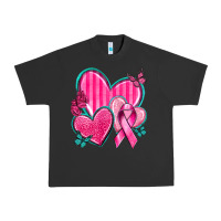 Pigment Black Breast Cancer Hearts Urban Heavy Tee - texasbilliewilder
