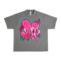 Tornado Breast Cancer Hearts Urban Heavy Tee - texasbilliewilder