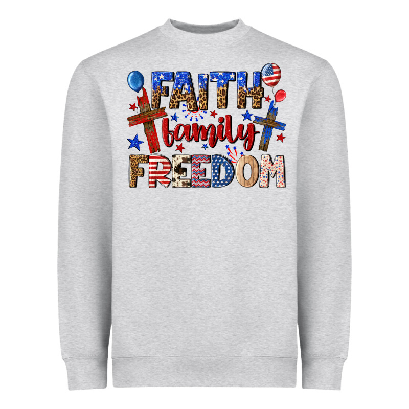 Faith Family Freedom Heavyweight Sweatshirt by texasbilliewilder | Teevron