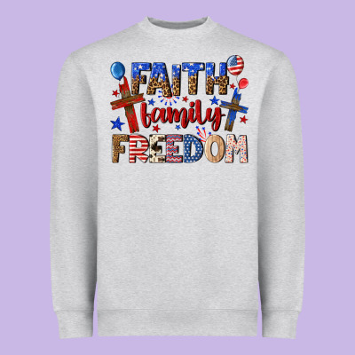 Heavyweight Sweatshirt faith family freedom