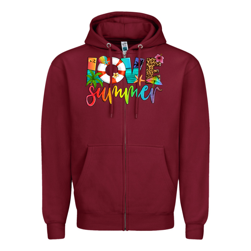 Love Summer Zipper Hoodie by Artiststas | Teevron