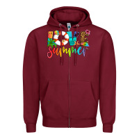 Burgundy love summer Zipper Hoodie - Artiststas