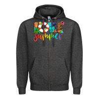 Charcoal Heather love summer Zipper Hoodie - Artiststas