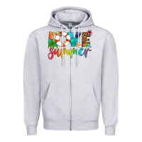 Heather Grey love summer Zipper Hoodie - Artiststas