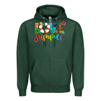 Sports Green love summer Zipper Hoodie - Artiststas