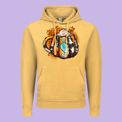 Thanksgiving Coffee Cup Gemstone Vintage Hoodie Designed By Jahusdesignshop