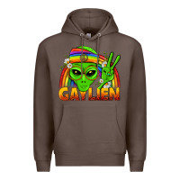 Coffee Gaylien LGBTQ Pride Premium Hoodie - BundleAndBundleShop