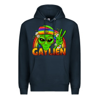 Navy Gaylien LGBTQ Pride Premium Hoodie - BundleAndBundleShop