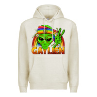 Oatmeal Heather Gaylien LGBTQ Pride Premium Hoodie - BundleAndBundleShop