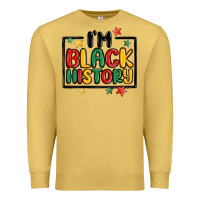 Antique Gold i'm black history Premium Sweatshirt - MaliasSmallBusiness