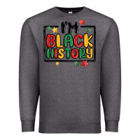 Charcoal Heather i'm black history Premium Sweatshirt - MaliasSmallBusiness