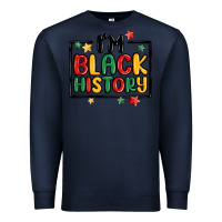 Navy i'm black history Premium Sweatshirt - MaliasSmallBusiness