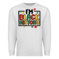 Oatmeal Heather i'm black history Premium Sweatshirt - MaliasSmallBusiness