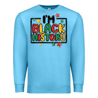 Ocean Blue i'm black history Premium Sweatshirt - MaliasSmallBusiness