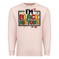Pale Pink i'm black history Premium Sweatshirt - MaliasSmallBusiness