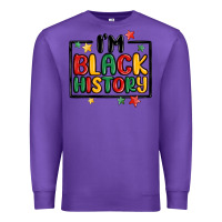 Purple i'm black history Premium Sweatshirt - MaliasSmallBusiness
