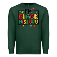 Sports Green i'm black history Premium Sweatshirt - MaliasSmallBusiness