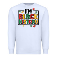 White i'm black history Premium Sweatshirt - MaliasSmallBusiness