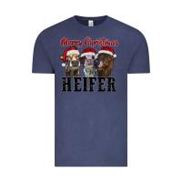 Vintage Denim merry christmas heifer Vintage Tee - RanaPortraitStore