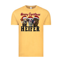 Vintage Mustard merry christmas heifer Vintage Tee - RanaPortraitStore