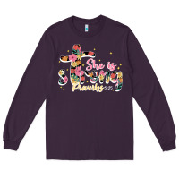 Plum she is strong proverbs 31 25 Long Sleeve Tee - JahusDesignShop