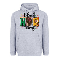 Heather Grey black story Heavyweight Hoodie - MaliasSmallBusiness