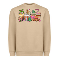 Mushroom pink gingerbread coffee cups Heavyweight Sweatshirt - Zillion Design Studio