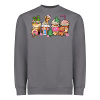 Storm pink gingerbread coffee cups Heavyweight Sweatshirt - Zillion Design Studio